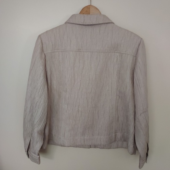 N Touch Crinkle Tan Lightweight Jacket Shacket Petite 14 - Picture 5 of 10